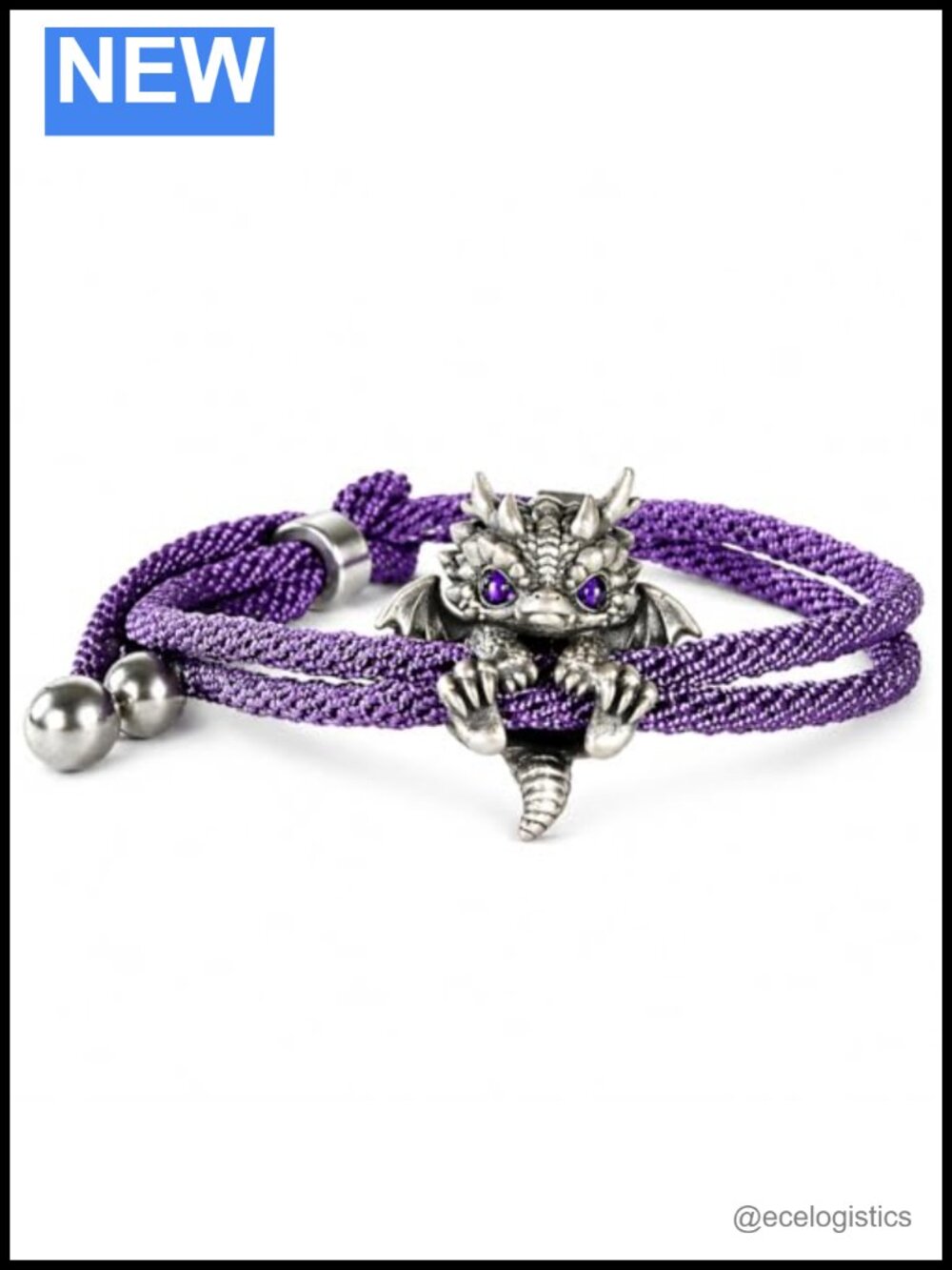 Handmade Dragon Charm Bracelet Adjustable Cord Friendship Jewelry Gift